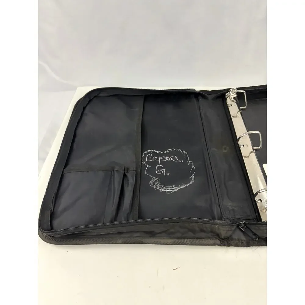 VTG Looney Tunes Binder Stuart Hall Black 3 Ring Bugs Bunny‎ Taz Daffy Duck 90s